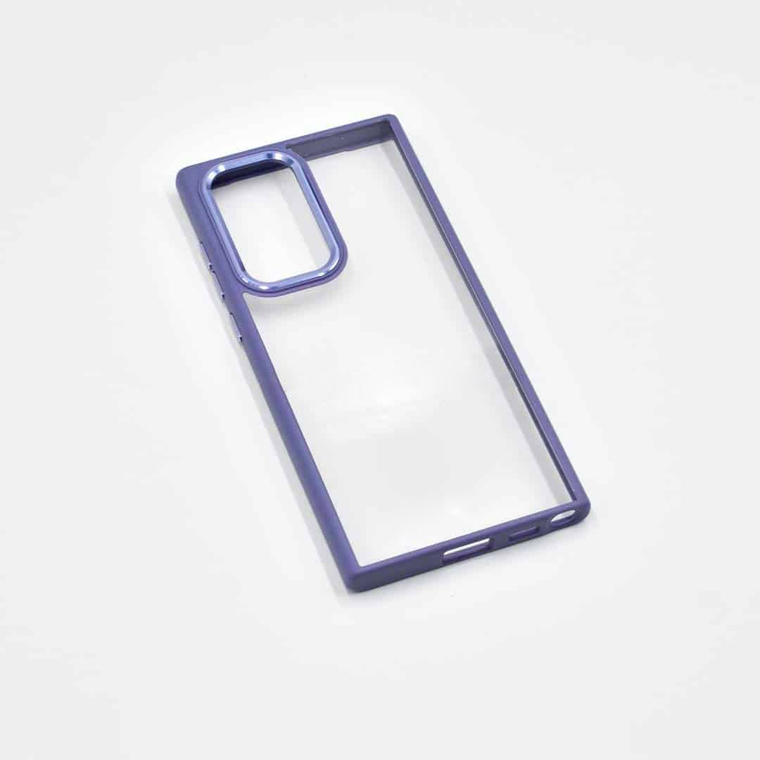 Galaxy S22 Ultra Hybrid Bumper Clear Case Black