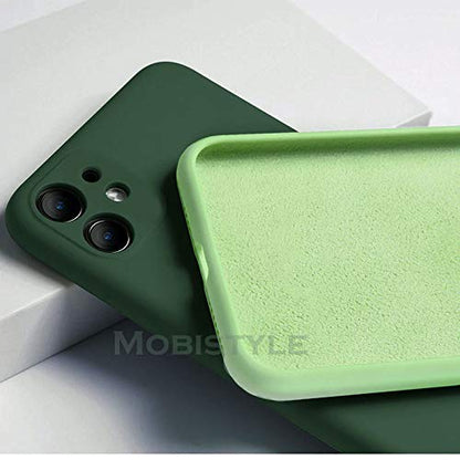Liquid Silicon Camera Closed Case For iPhone 11 (With Logo)