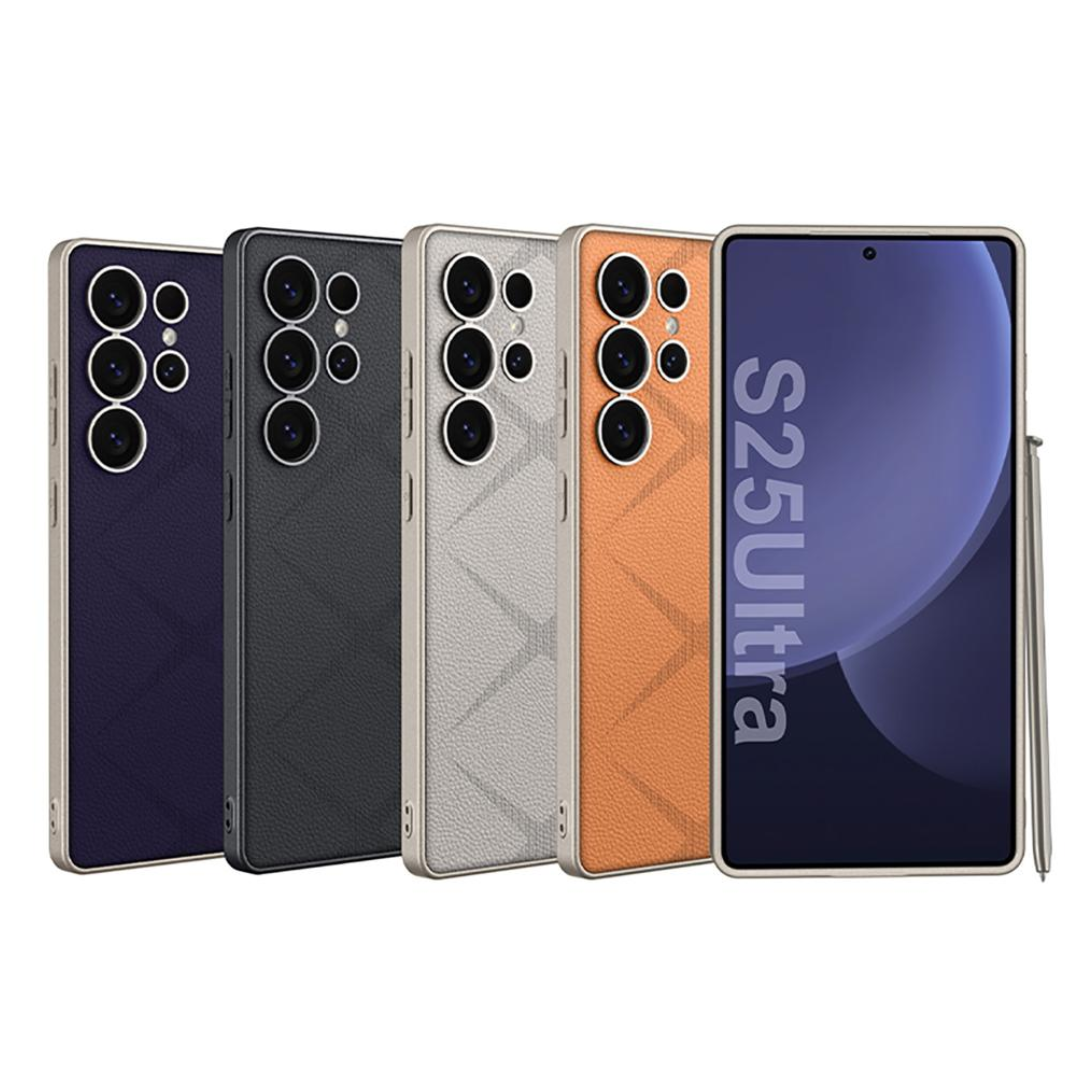 Business Texture Pattern Leather Case- Galaxy S25 Ultra