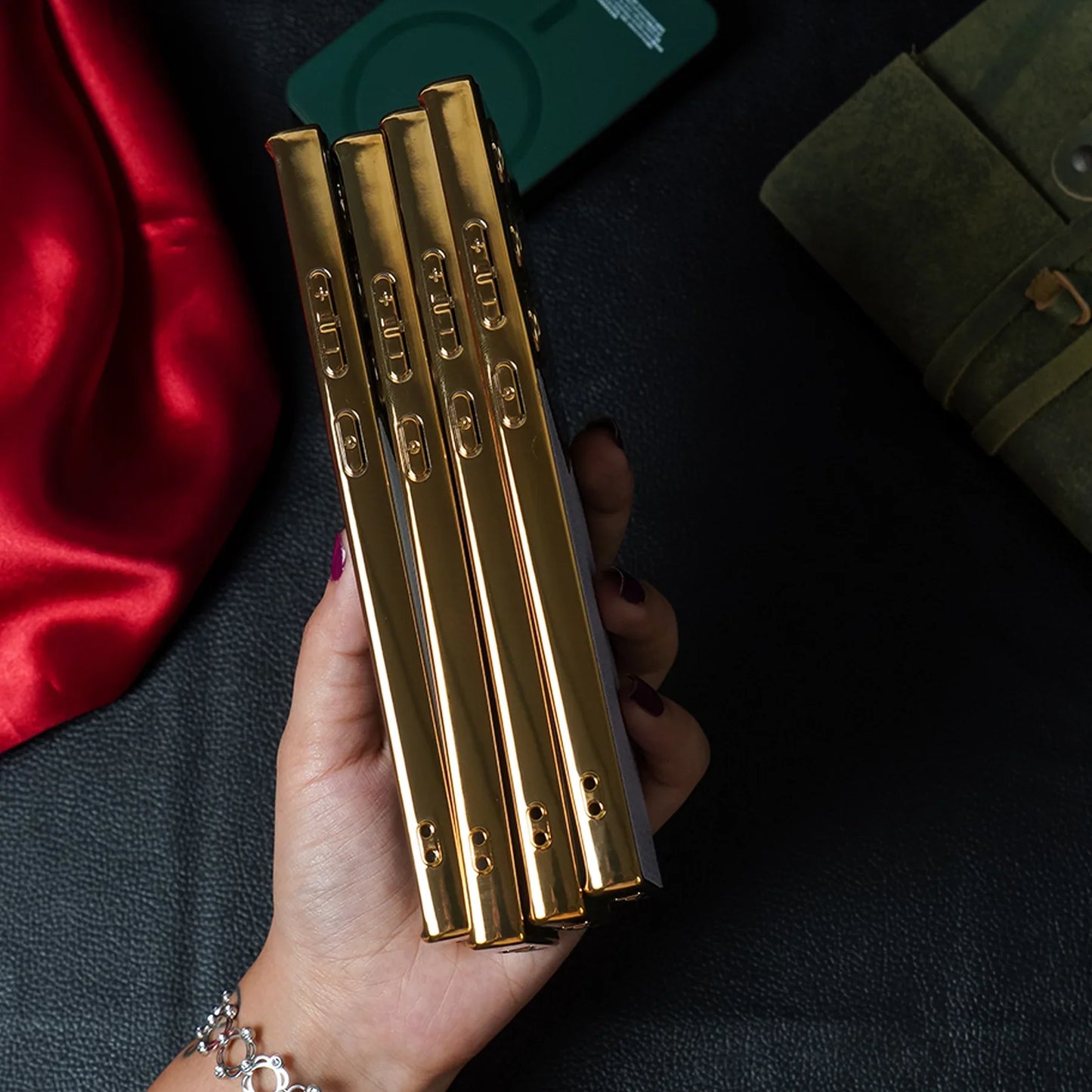 Royal Gold Plated Luxury Leather Case For Galaxy S23 Ultra