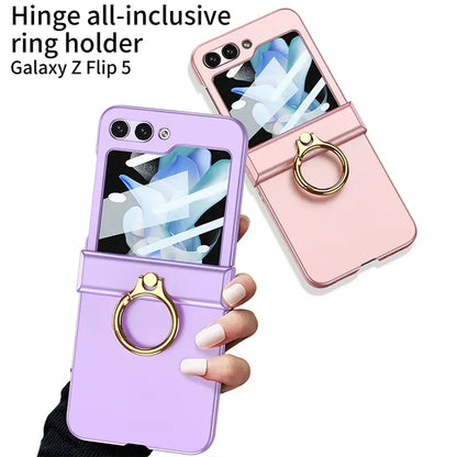 Magnetic Folding Ring Shell Case For Galaxy Z Flip 5