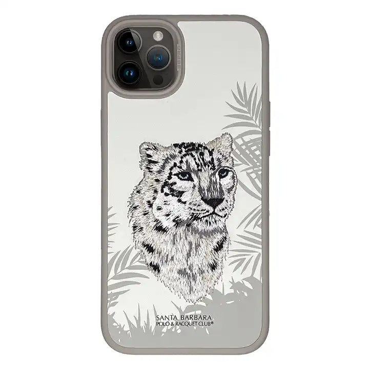 Premium Santa Barbra Savana Tiger Leather Case For iPhone Series