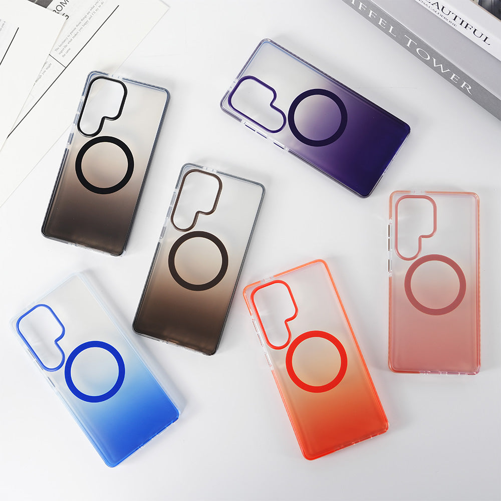 Wave Pattern Transcluent Frosted Gradient Case- Samsung