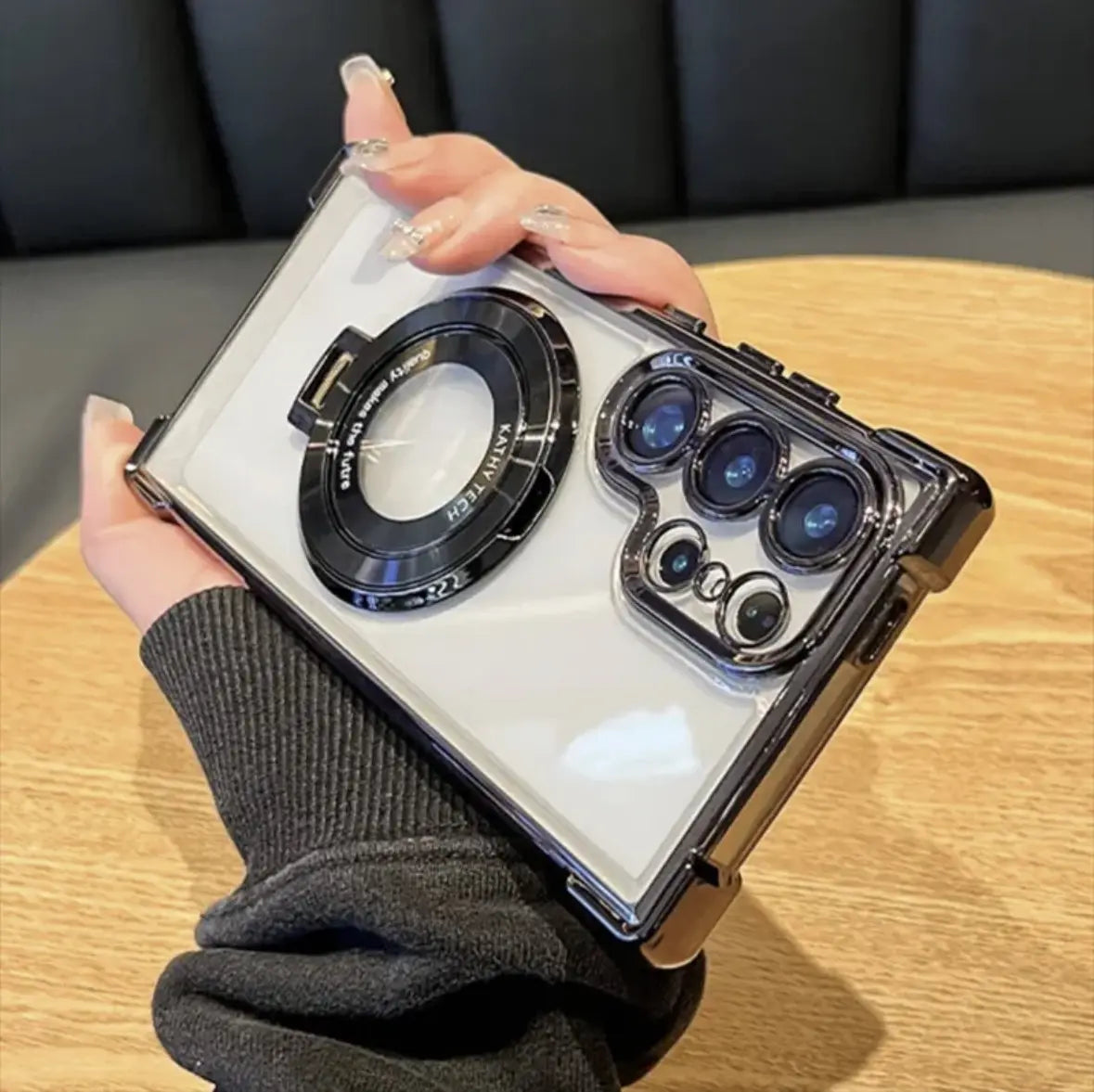 Transparent Bumper Stand Case - Samsung