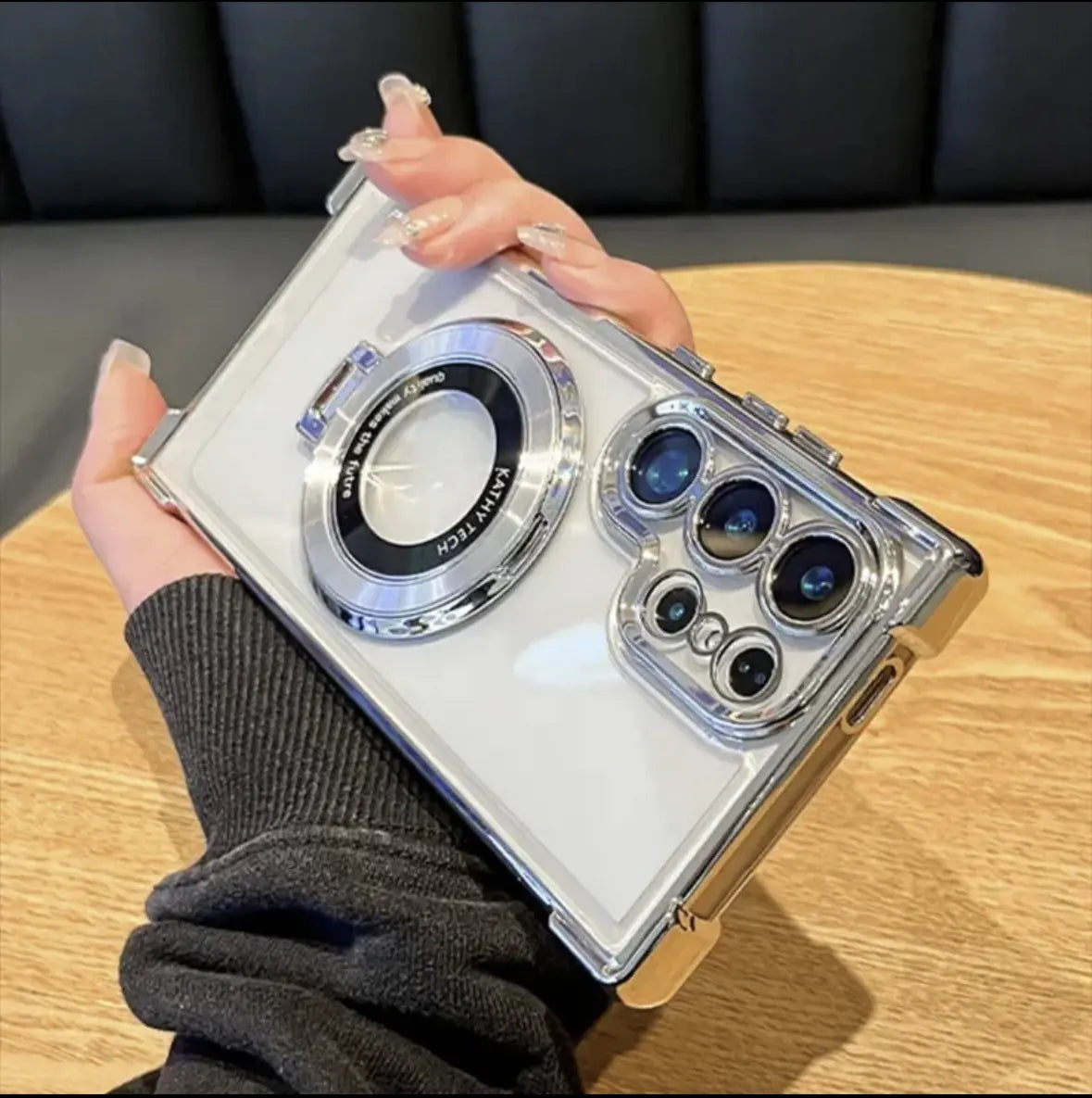 Transparent Bumper Stand Case - Samsung