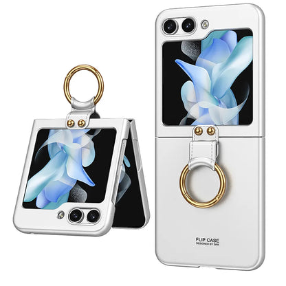 Shock-resistant Hard with Metal Ring Case For Samsung Galaxy Z Flip 5