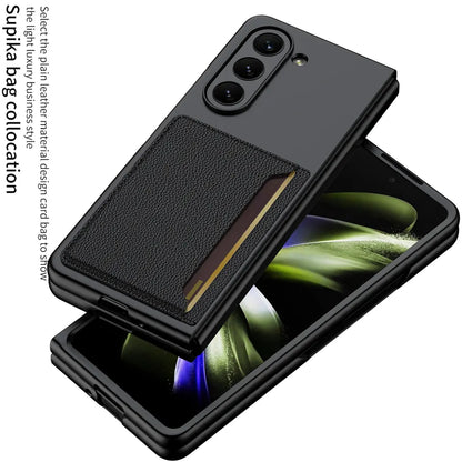 Premium Luxury Card Slot Leather Case For Galaxy Z Fold 5