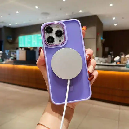 Shockproof Camera Protector Phone Case With Wireless Charging for iPhone 15 Series