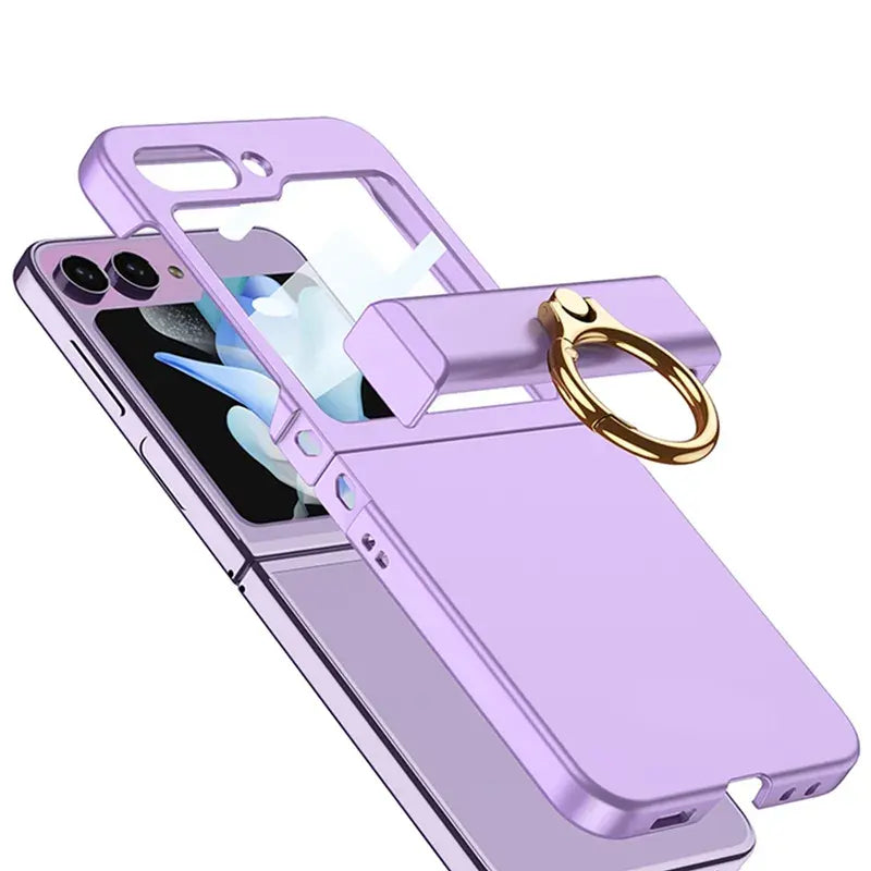 Magnetic Folding Ring Shell Case For Galaxy Z Flip 5