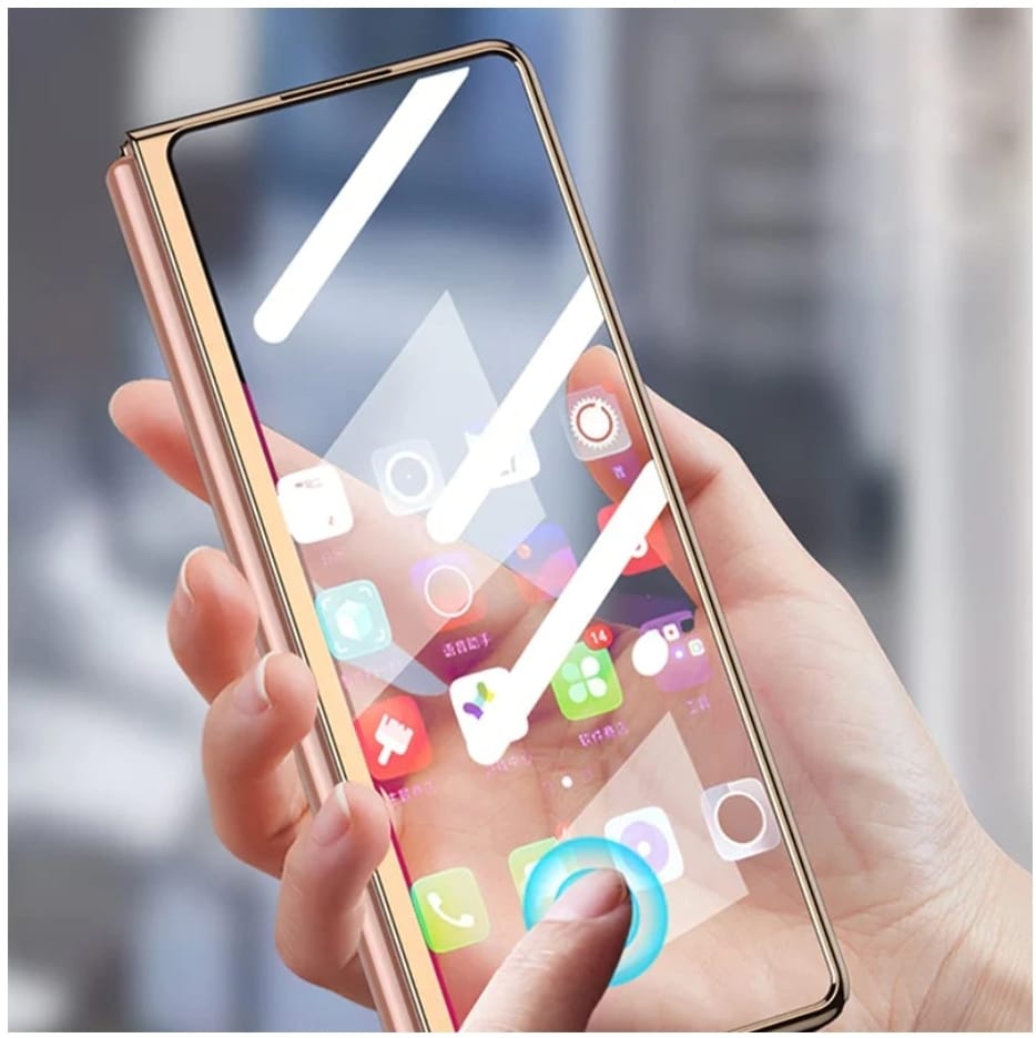 Galaxy Z Fold3 Lion Pattern Glass Cover Case