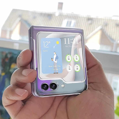 Thin Translucent Hard PC with Non-Slip Grip Protective Phone Cover for Galaxy Z Flip5