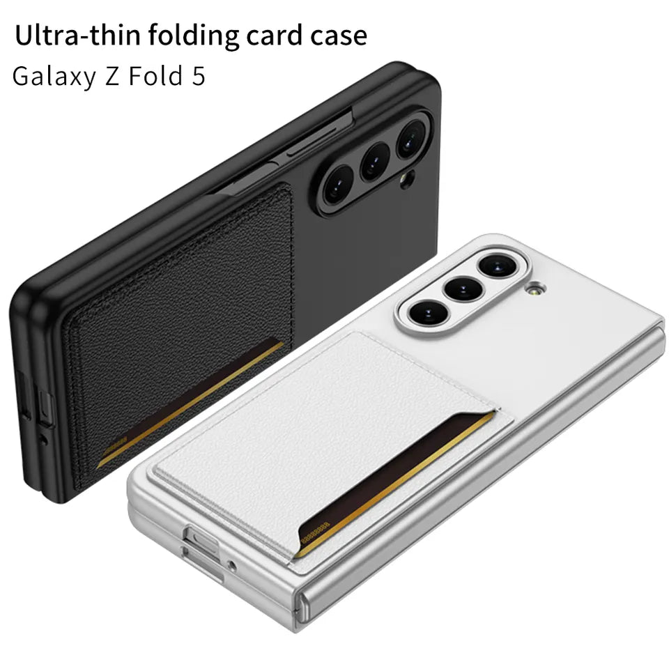 Premium Luxury Card Slot Leather Case For Galaxy Z Fold 5