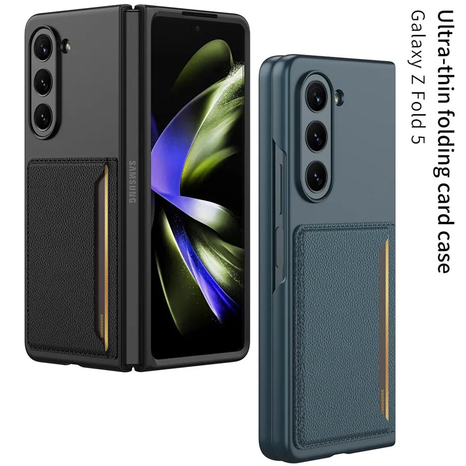 Premium Luxury Card Slot Leather Case For Galaxy Z Fold 5