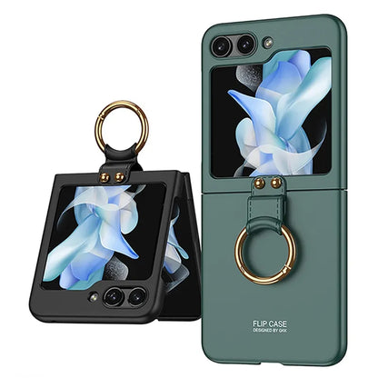 Shock-resistant Hard with Metal Ring Case For Samsung Galaxy Z Flip 5
