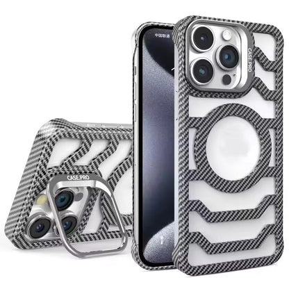 Carbon Fiber Hollow Heat Radiation Case for iPhone Series