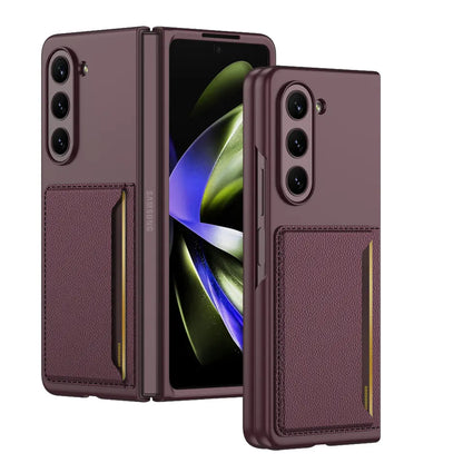 Premium Luxury Card Slot Leather Case For Galaxy Z Fold 5