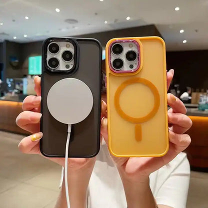 Shockproof Camera Protector Phone Case With Wireless Charging for iPhone 15 Series