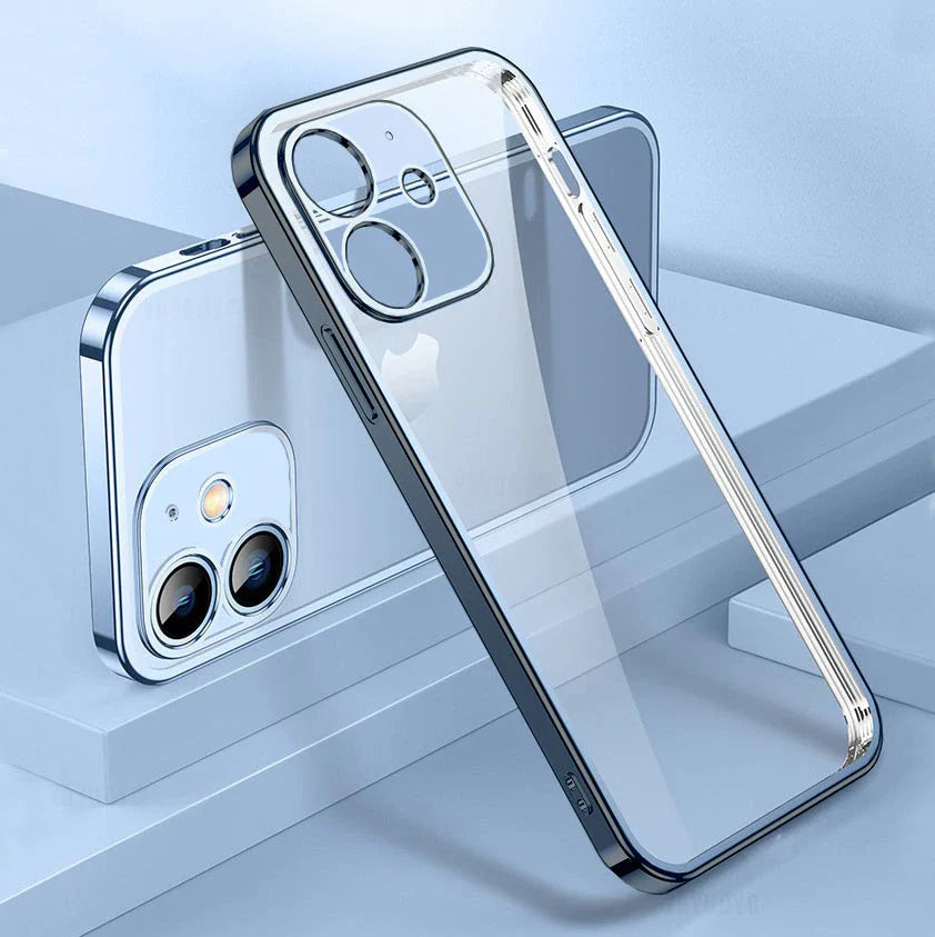 iPhone 12 Series Electroplating Silicone Transparent Glitter Case