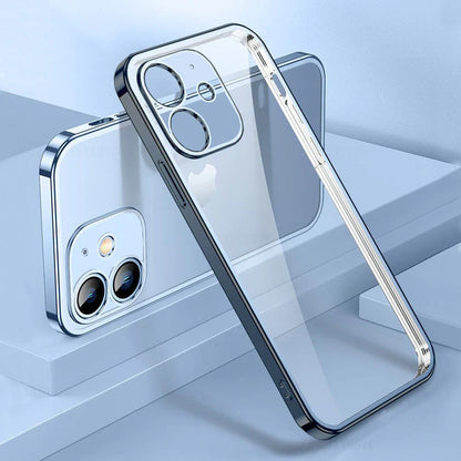 iPhone 12 Series Electroplating Silicone Transparent Glitter Case