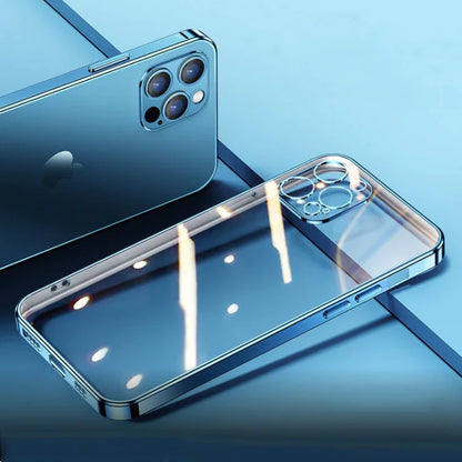 iPhone 12 Series Electroplating Silicone Transparent Glitter Case