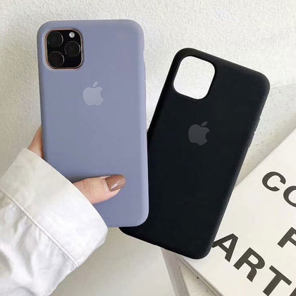 Liquid Silicon Camera Closed Case For iPhone 11 (With Logo)