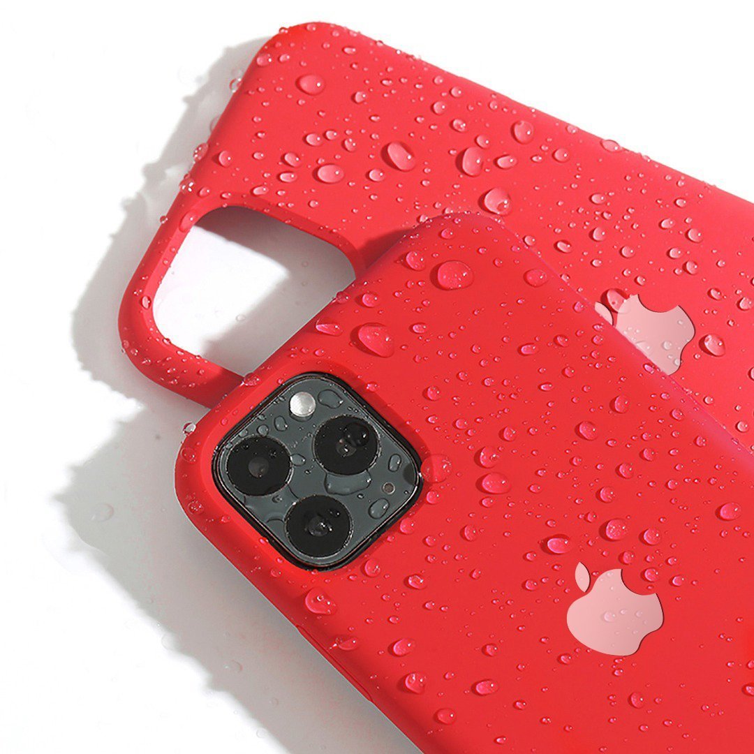 Liquid Silicon Camera Closed Case For iPhone 11 (With Logo)