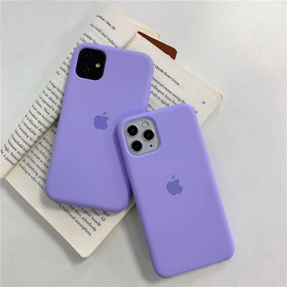 Liquid Silicon Camera Closed Case For iPhone 11 (With Logo)