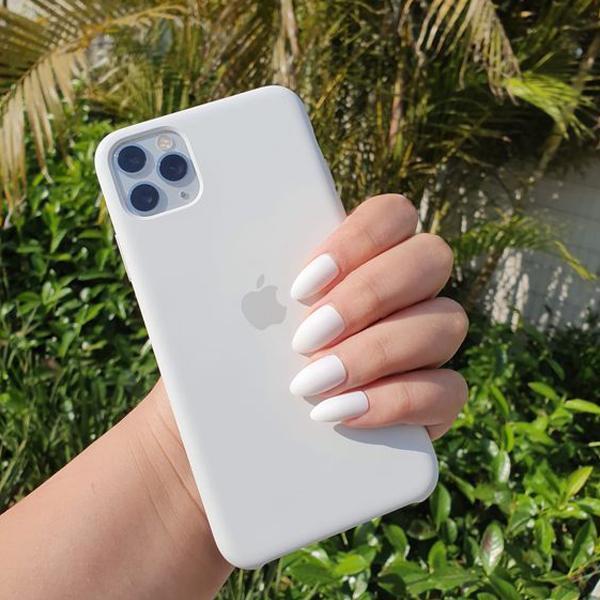 Liquid Silicon Camera Closed Case For iPhone 11 (With Logo)