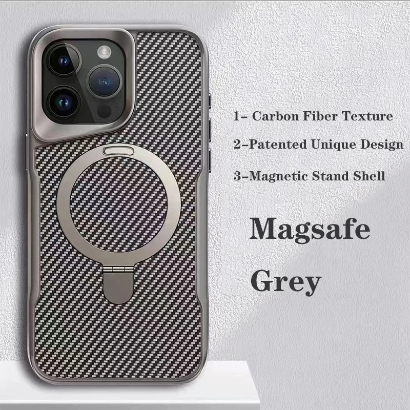 Carbon Fiber Kickstand Cover- iPhone Series