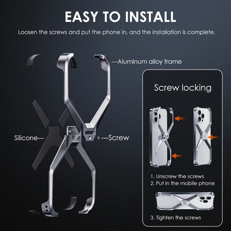 Aluminum Alloy Hollow Case for iPhone Series