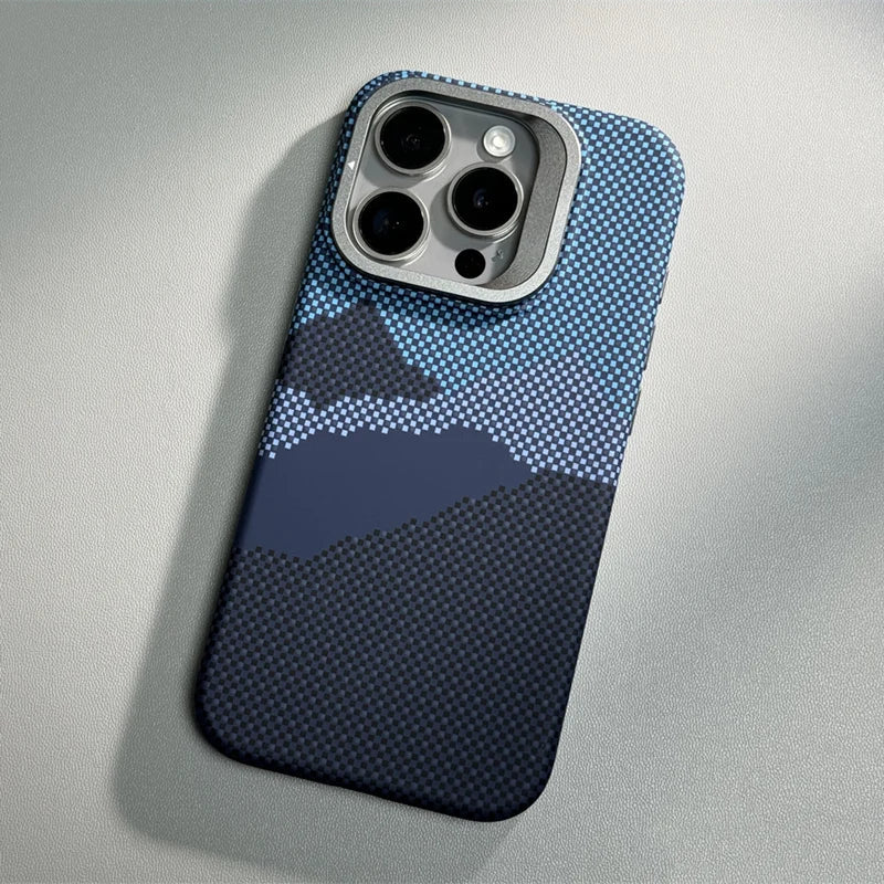Mountain Texture Kickstand Case for iPhone Series