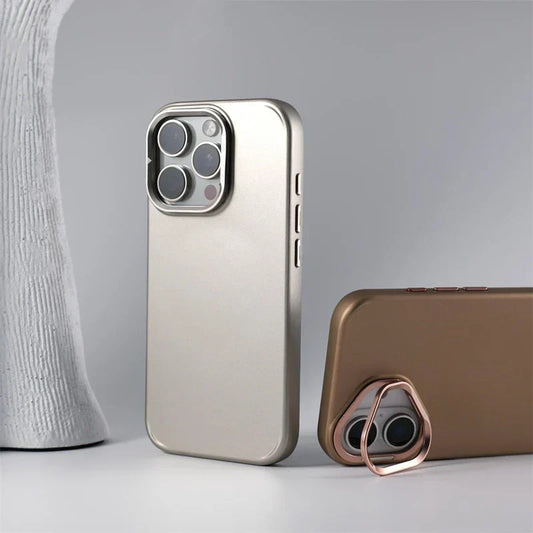 Metal Lens Protection Kickstand Case- iPhone