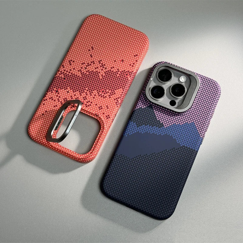 Mountain Texture Kickstand Case for iPhone Series