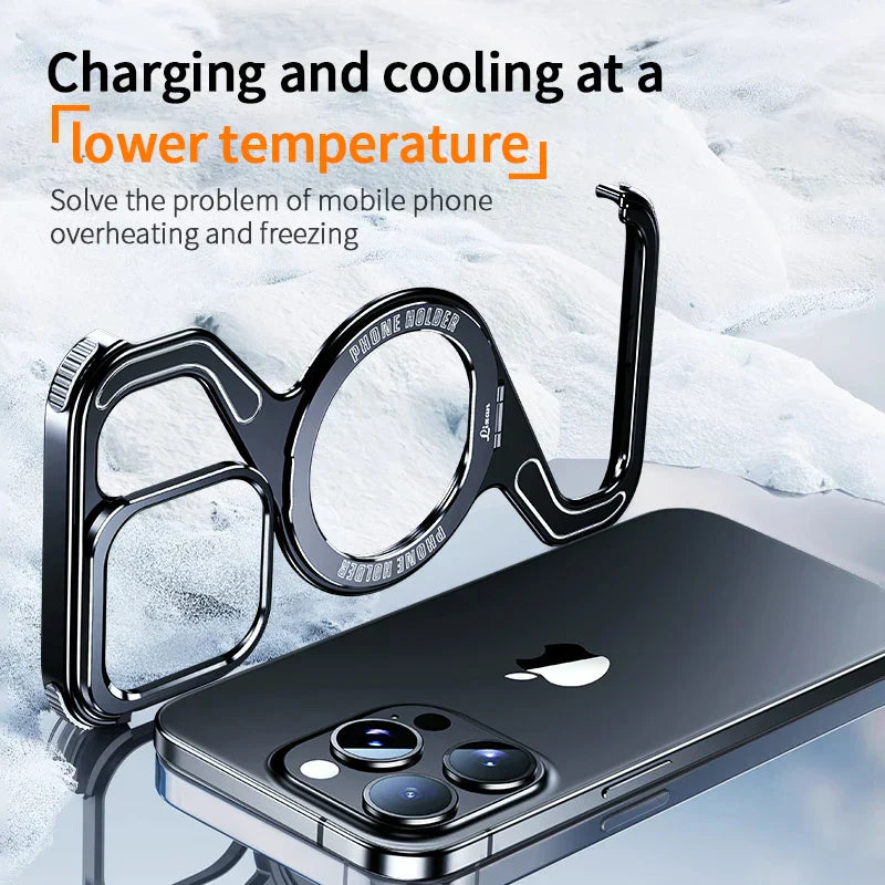 Corner Guard Titanium Magnetic Stand Case for iPhone Series