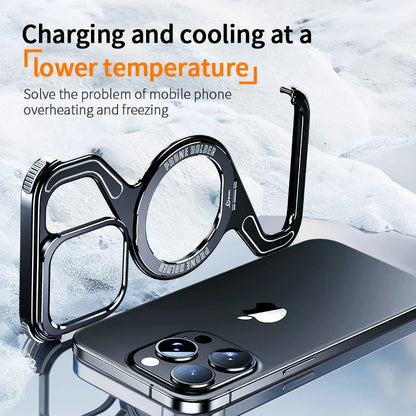 Corner Guard Titanium Magnetic Stand Case for iPhone Series