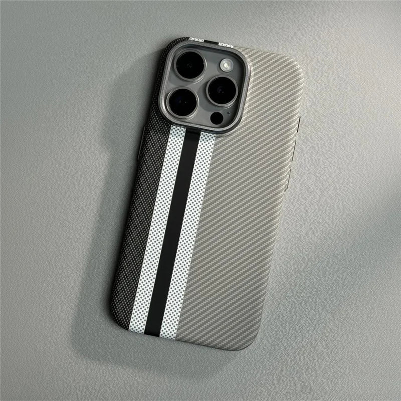 Carbon Fiber Strap MagSafe Case for iPhone Case