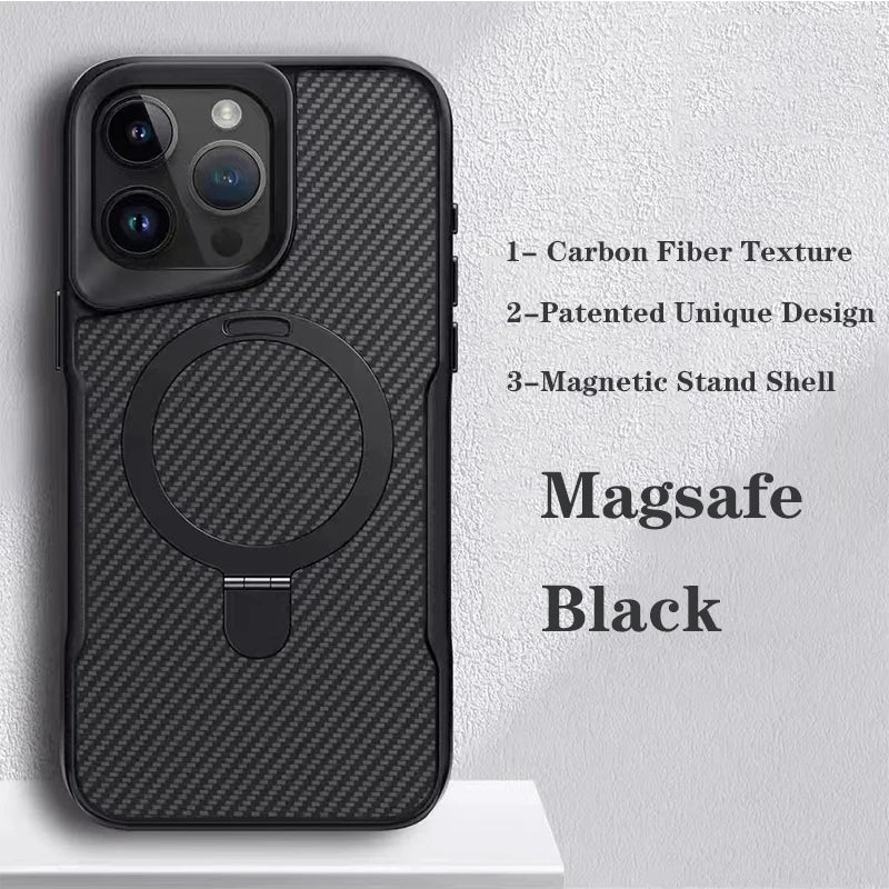 Carbon Fiber Kickstand Cover- iPhone Series