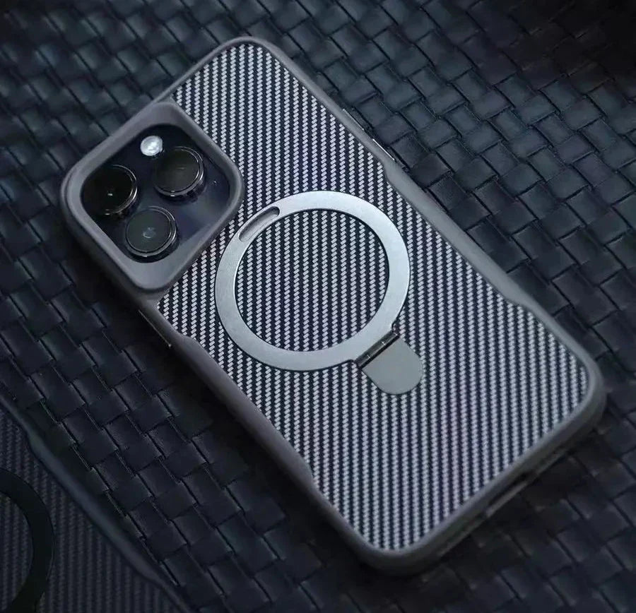 Carbon Fiber Kickstand Cover- iPhone Series