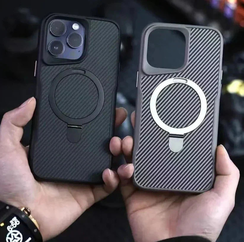 Carbon Fiber Kickstand Cover- iPhone Series