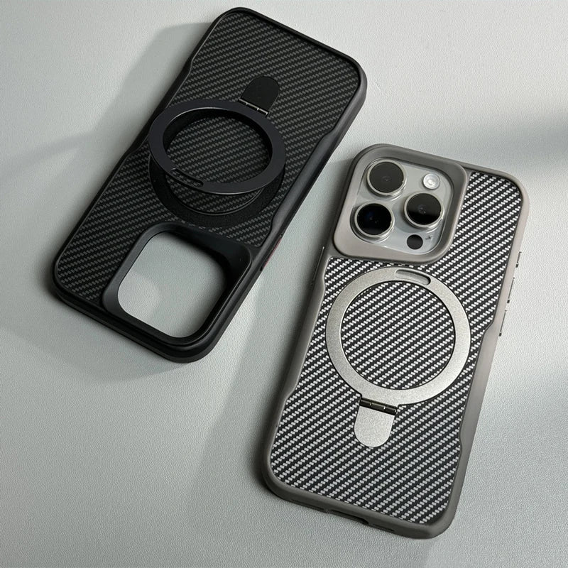 Carbon Fiber Kickstand Cover- iPhone Series