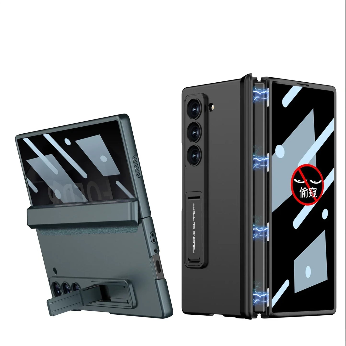 Full Protection Kickstand Case With Privacy Screen For Samsung Galaxy Z Fold 6