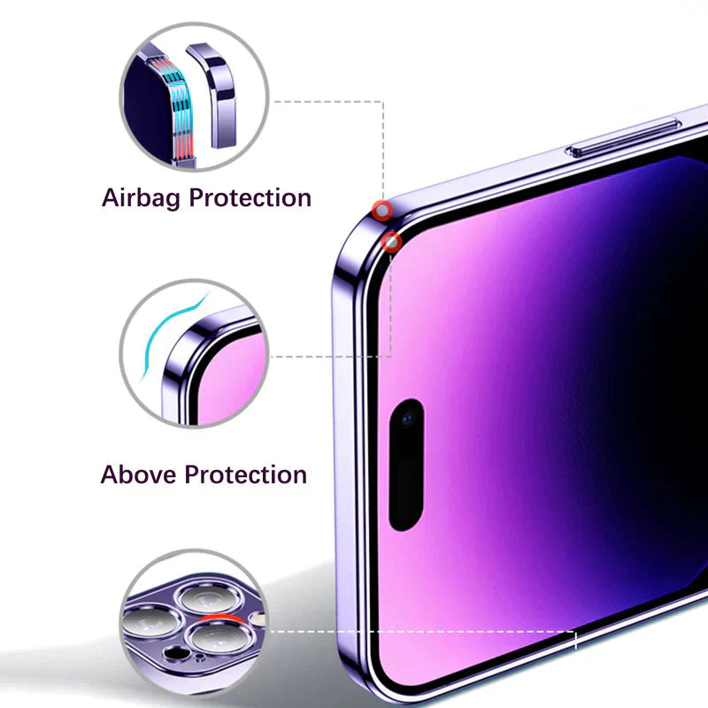IPHONE 14 SERIES ELECTROPLATING  CASE WITH LENS PROTECTION