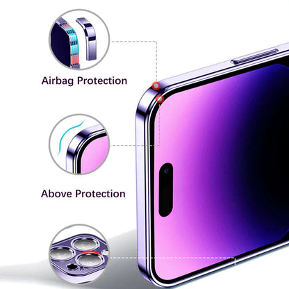 IPHONE 14 SERIES ELECTROPLATING  CASE WITH LENS PROTECTION