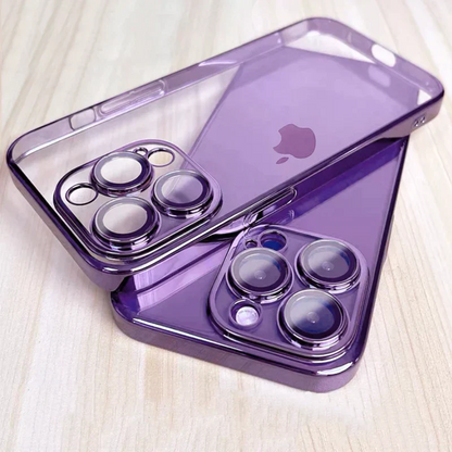 IPHONE 14 SERIES ELECTROPLATING  CASE WITH LENS PROTECTION