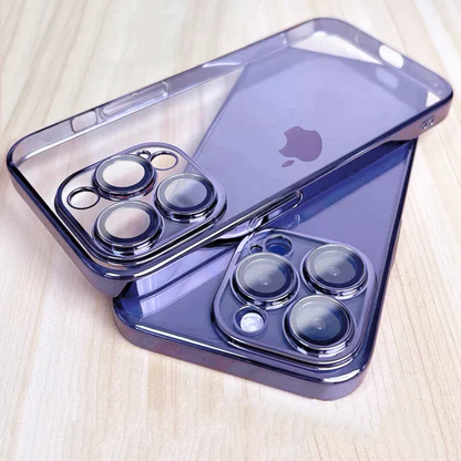IPHONE 14 SERIES ELECTROPLATING  CASE WITH LENS PROTECTION