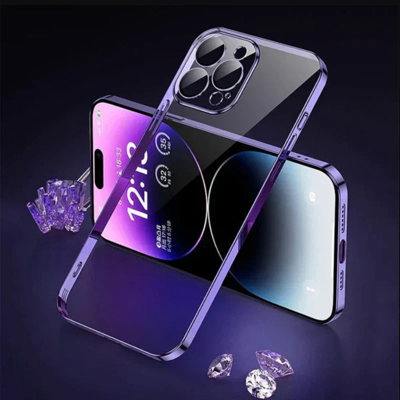 IPHONE 14 SERIES ELECTROPLATING  CASE WITH LENS PROTECTION