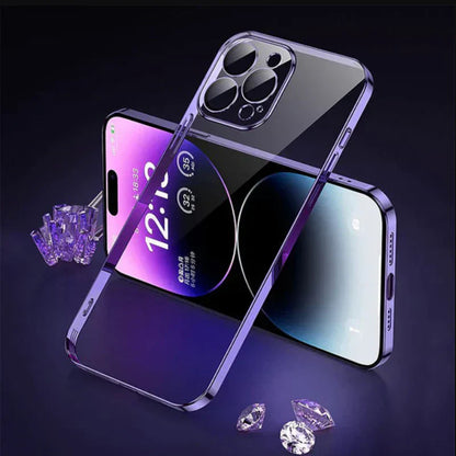 IPHONE 14 SERIES ELECTROPLATING  CASE WITH LENS PROTECTION