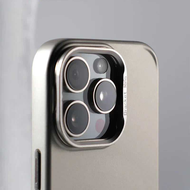 Metal Lens Protection Kickstand Case- iPhone