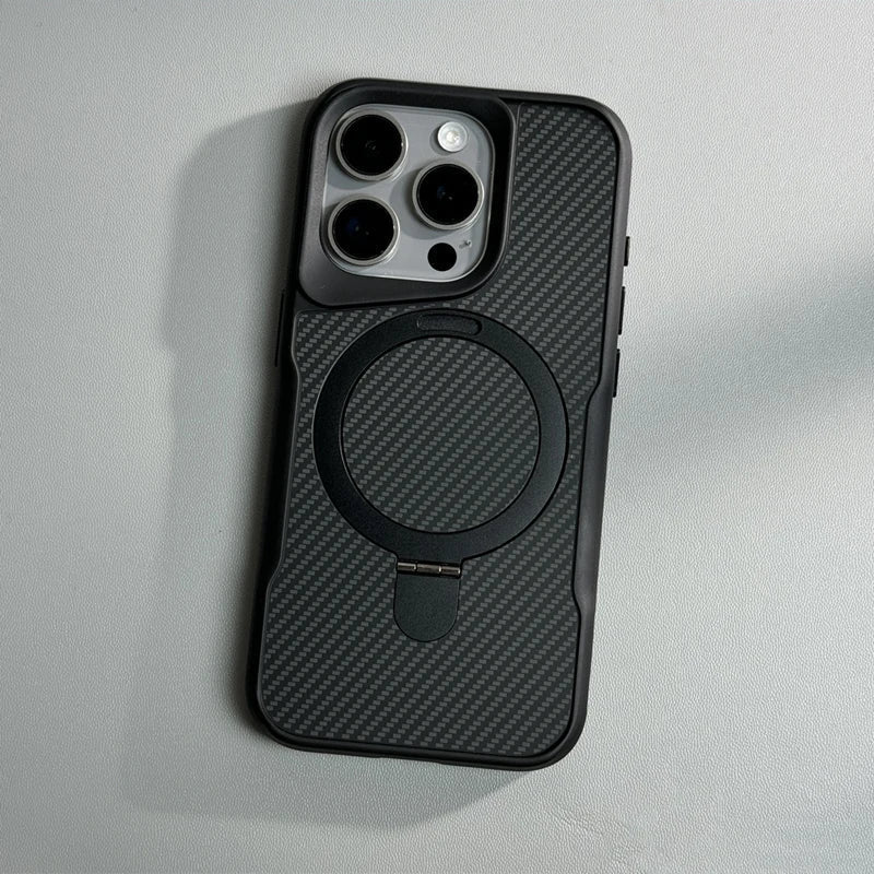 Carbon Fiber Kickstand Cover- iPhone Series