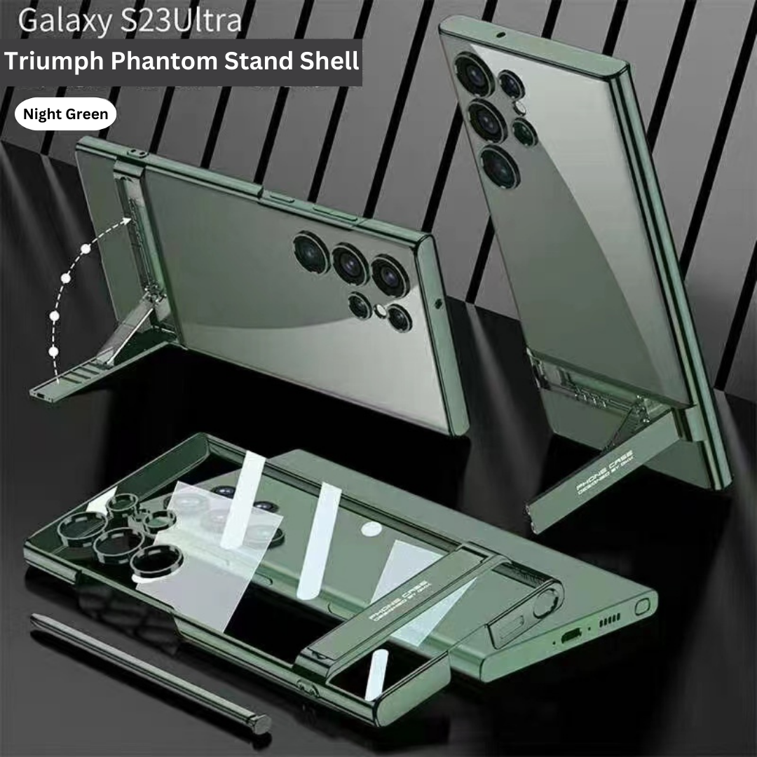 Ultra Clear Hybrid Transparent Side Stand Case For Galaxy S23 Ultra